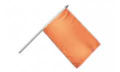 Drapeau Unicolore Orange sur hampe