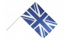Drapeau Royaume-Uni Union Jack bleu sur hampe
