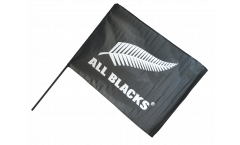 Drapeau Nouvelle-Zélande ALL BLACKS sur hampe