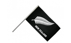 Drapeau Nouvelle-Zélande Plume All Blacks sur hampe