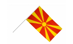 Drapeau Macédoine du Nord sur hampe