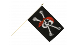 Drapeau Pirate avec foulard sur hampe