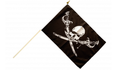Drapeau Pirate avec sabre sur hampe