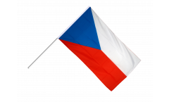 Drapeau République tchèque sur hampe