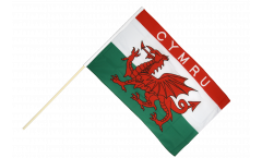 Drapeau Pays de Galles CYMRU sur hampe