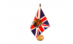 Drapeau de table Royaume-Uni avec Blason