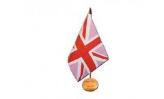 Drapeau de table Royaume-Uni Union Jack rose