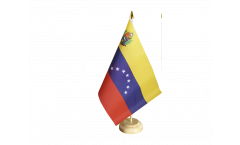 Drapeau de table Venezuela 7 Etoiles avec blason 1930-2006
