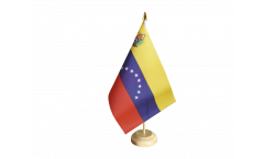 Drapeau de table Venezuela 8 Etoiles avec Blason