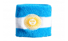 Serre-poignet / bracelet éponge tennis Argentine avec soleil doré - 7 x 8 cm