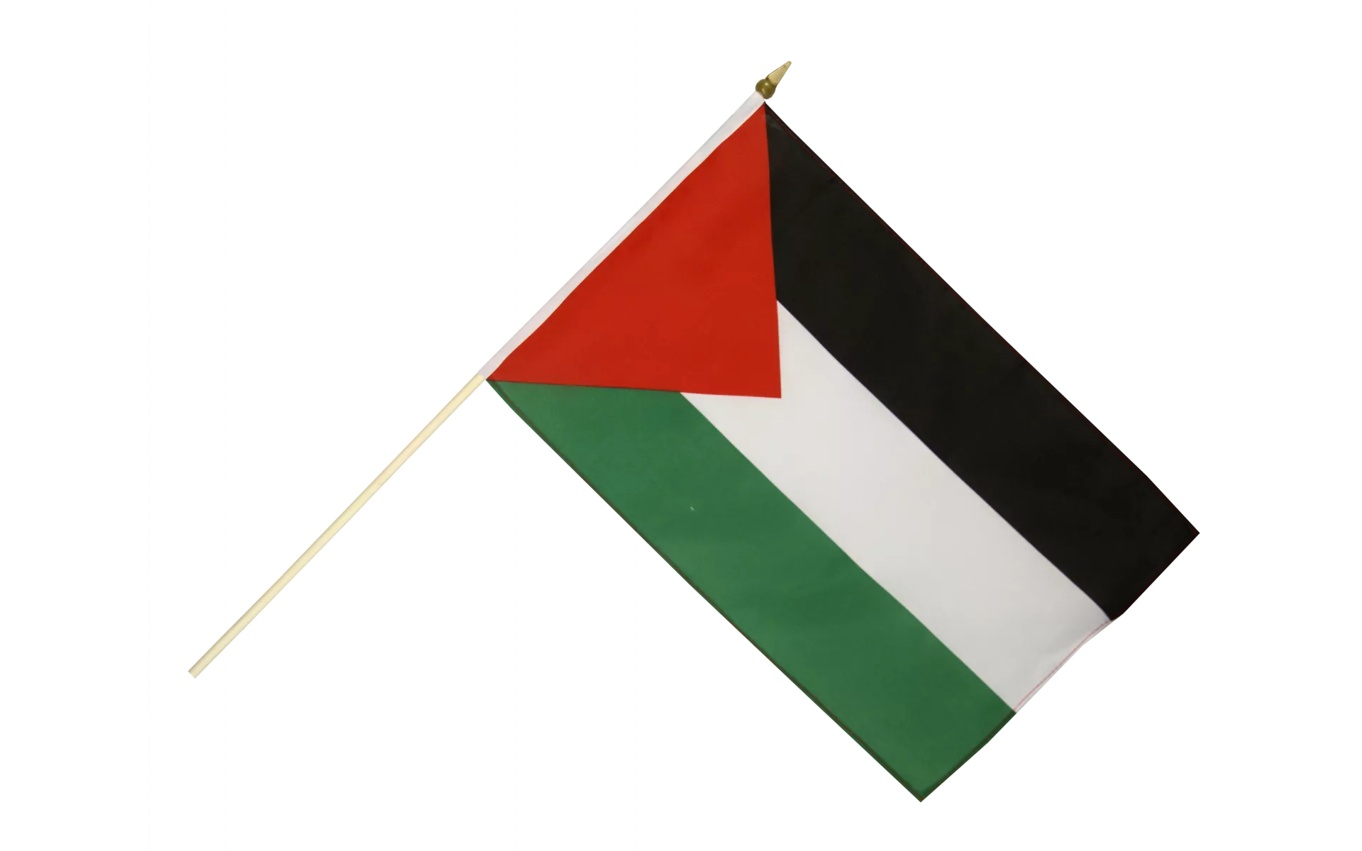 Drapeau Palestine monté sur une hampe en bois - DOUBLET
