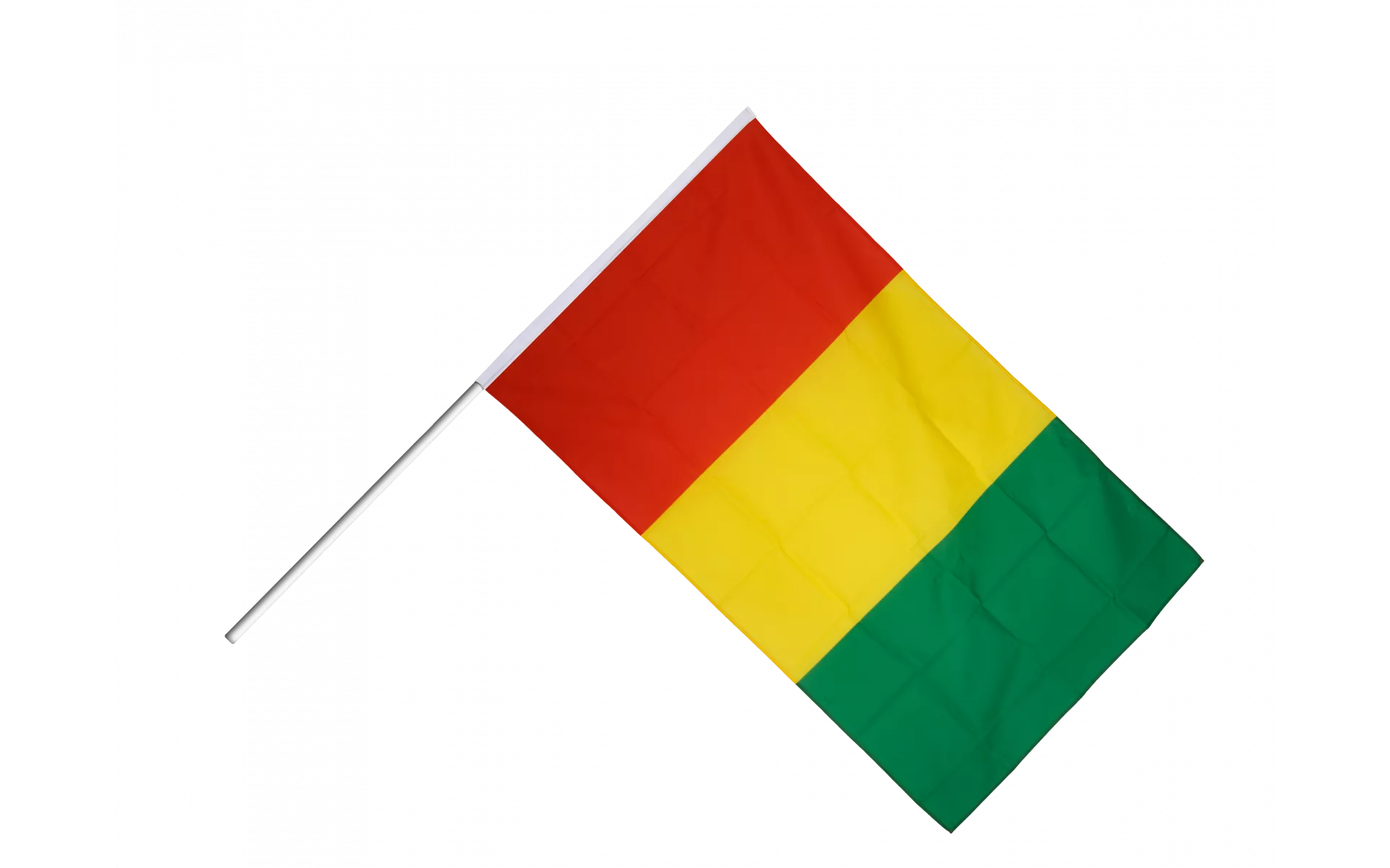 Drapeau Guinée / Guinéen monté sur hampe en bois - DOUBLET