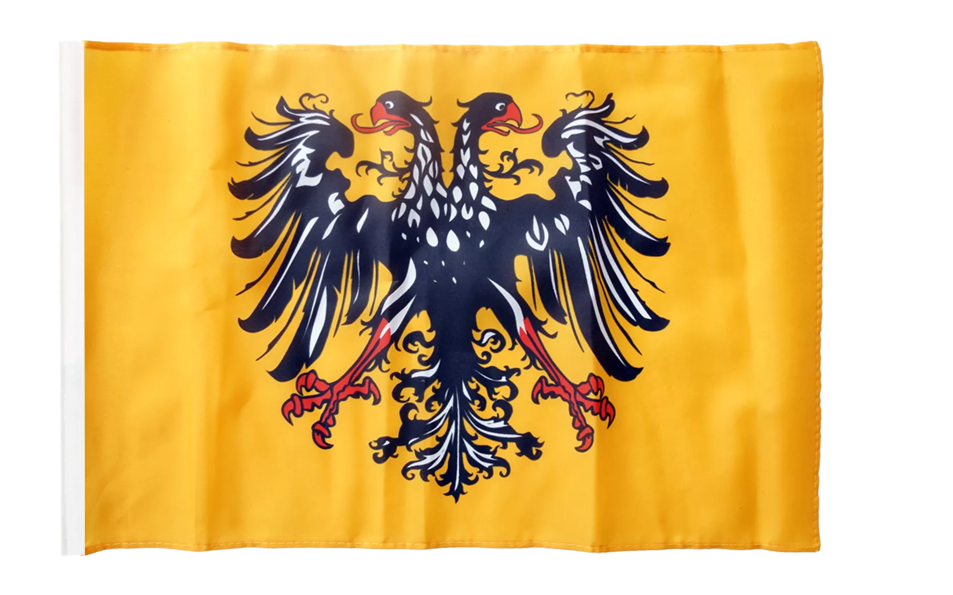 Drapeau De Table Ville De Rome Avec Armoiries 21x14 Cm - Petit Pavillon Bureau 100% Polyester, Socle Noir Inclus