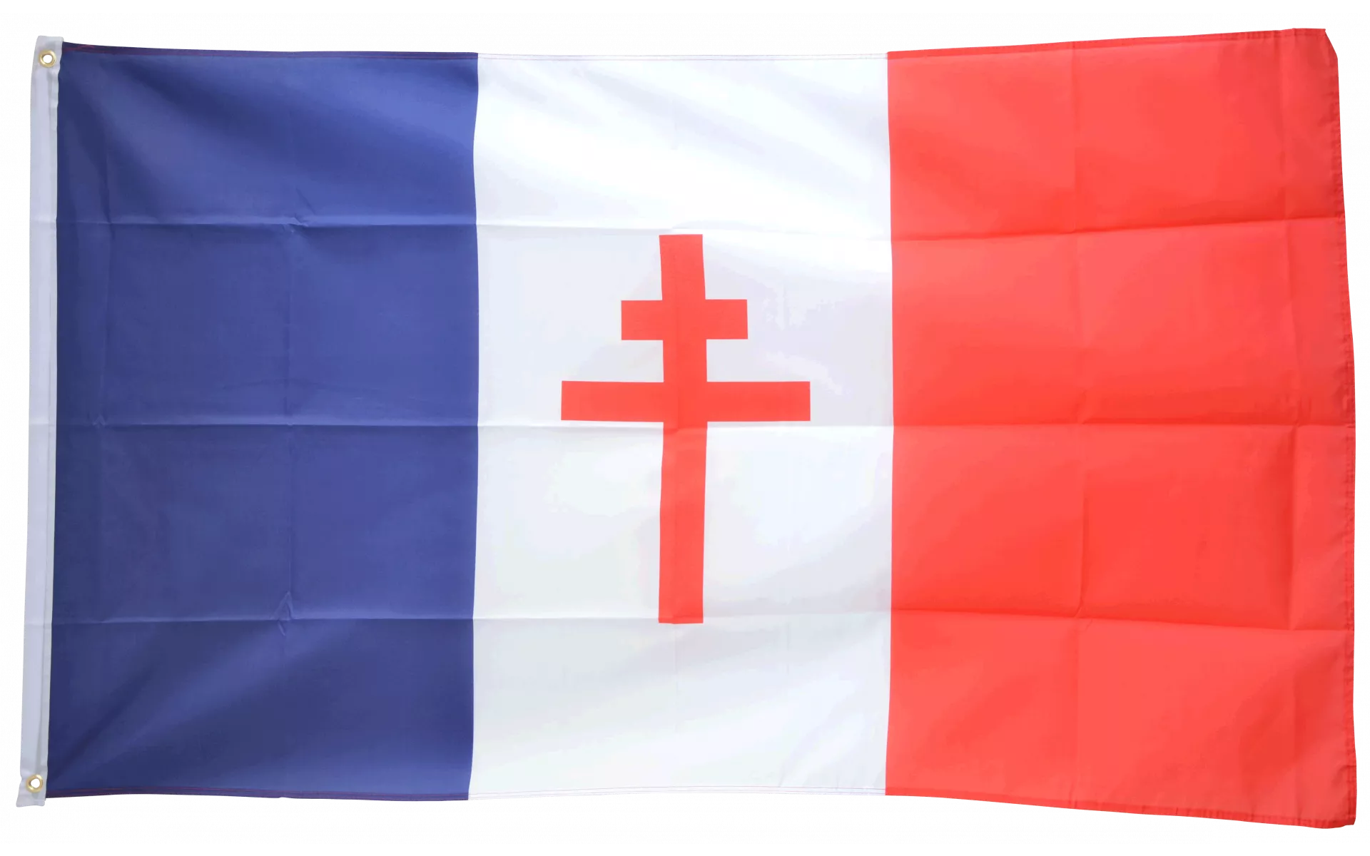 Drapeau France libre 1940-43 - Croix de Lorraine à bas prix - maison-des- drapeaux.com