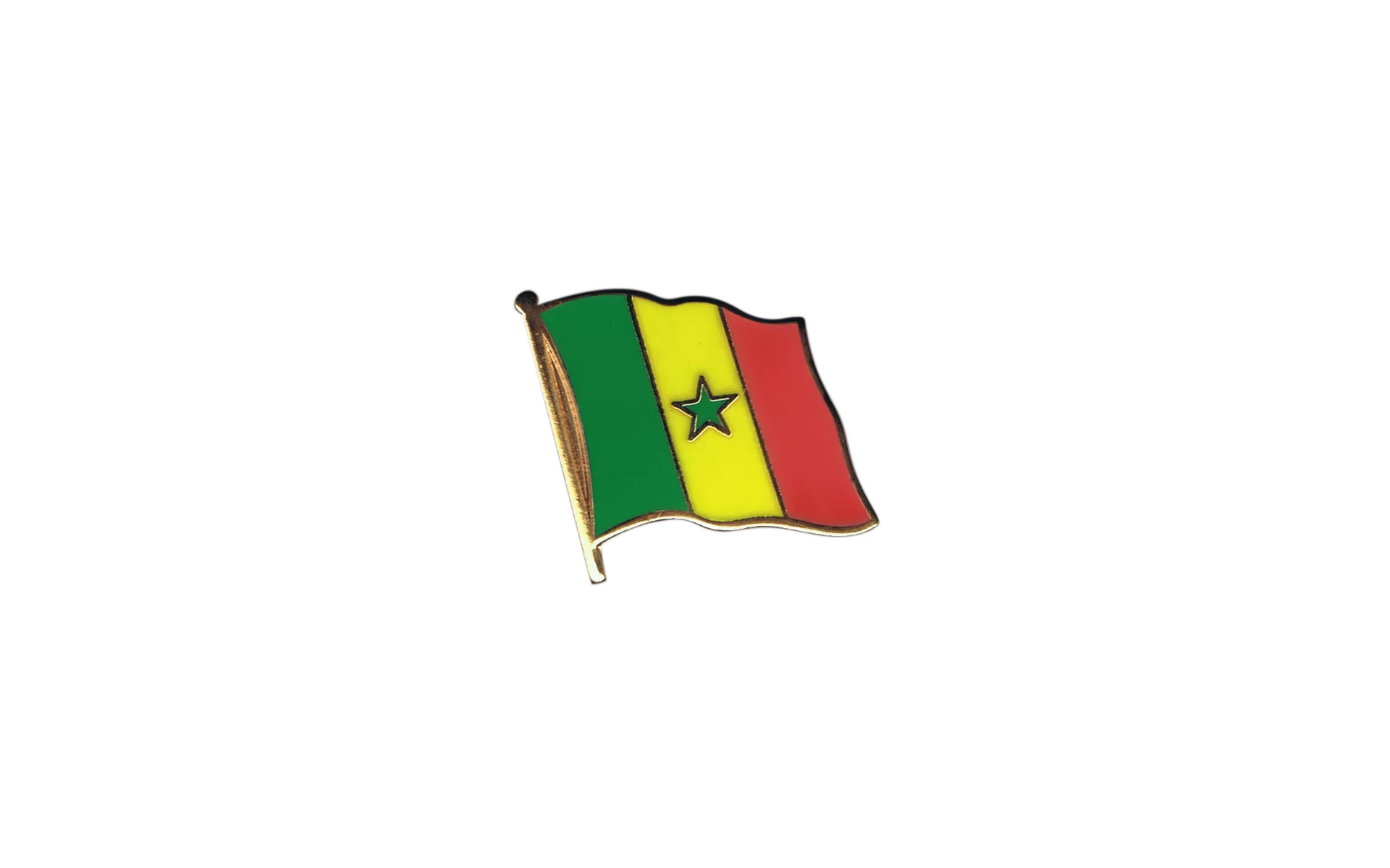Pin’s Drapeau Sénégal Flottant – Badge Émail Qualité Premium, Broche Sénégalais