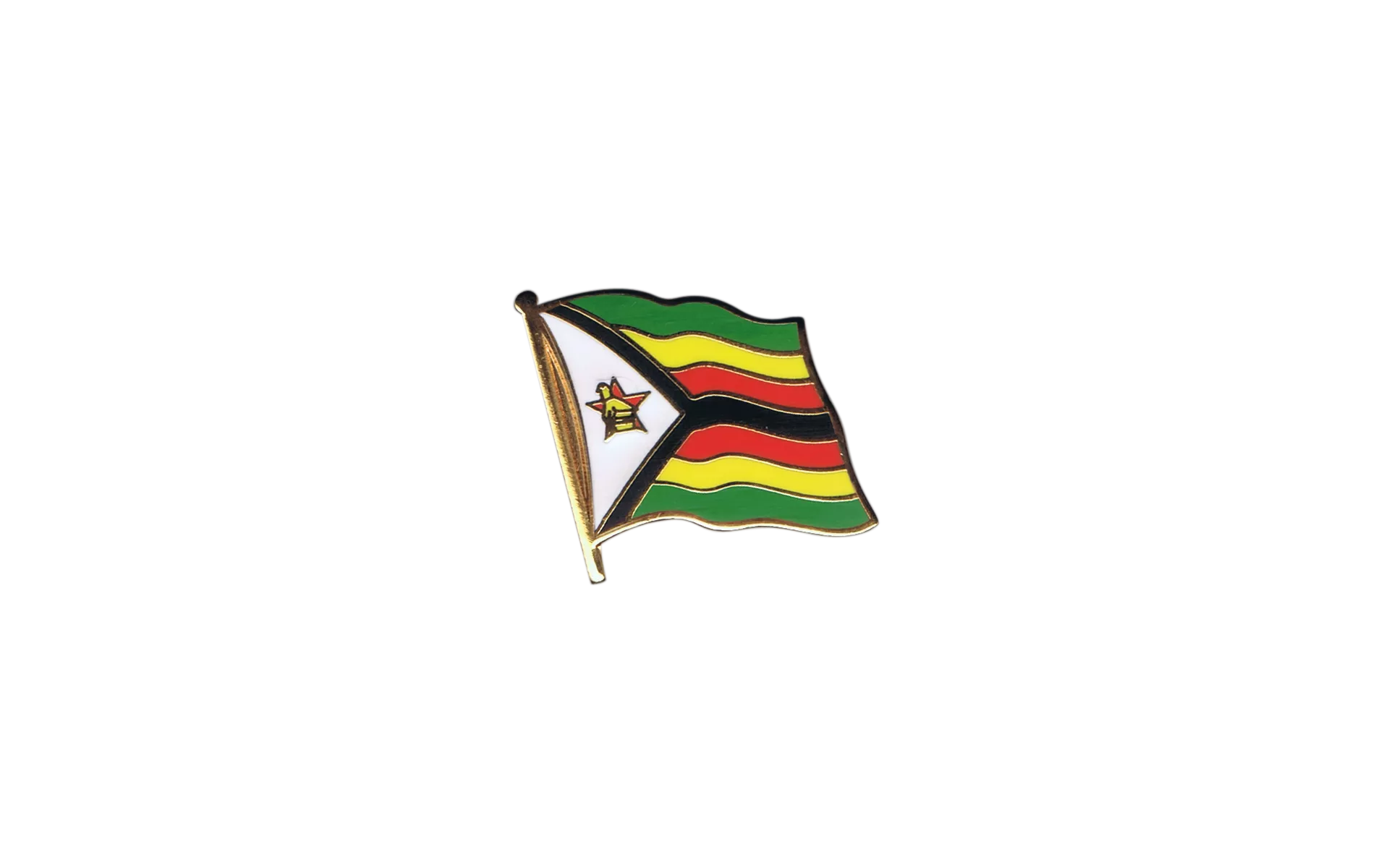 Patch écusson Brodé Drapeau Zimbabwe - Taille 5x8 Cm Avec Fixation Scratch (mâle Et Femelle)