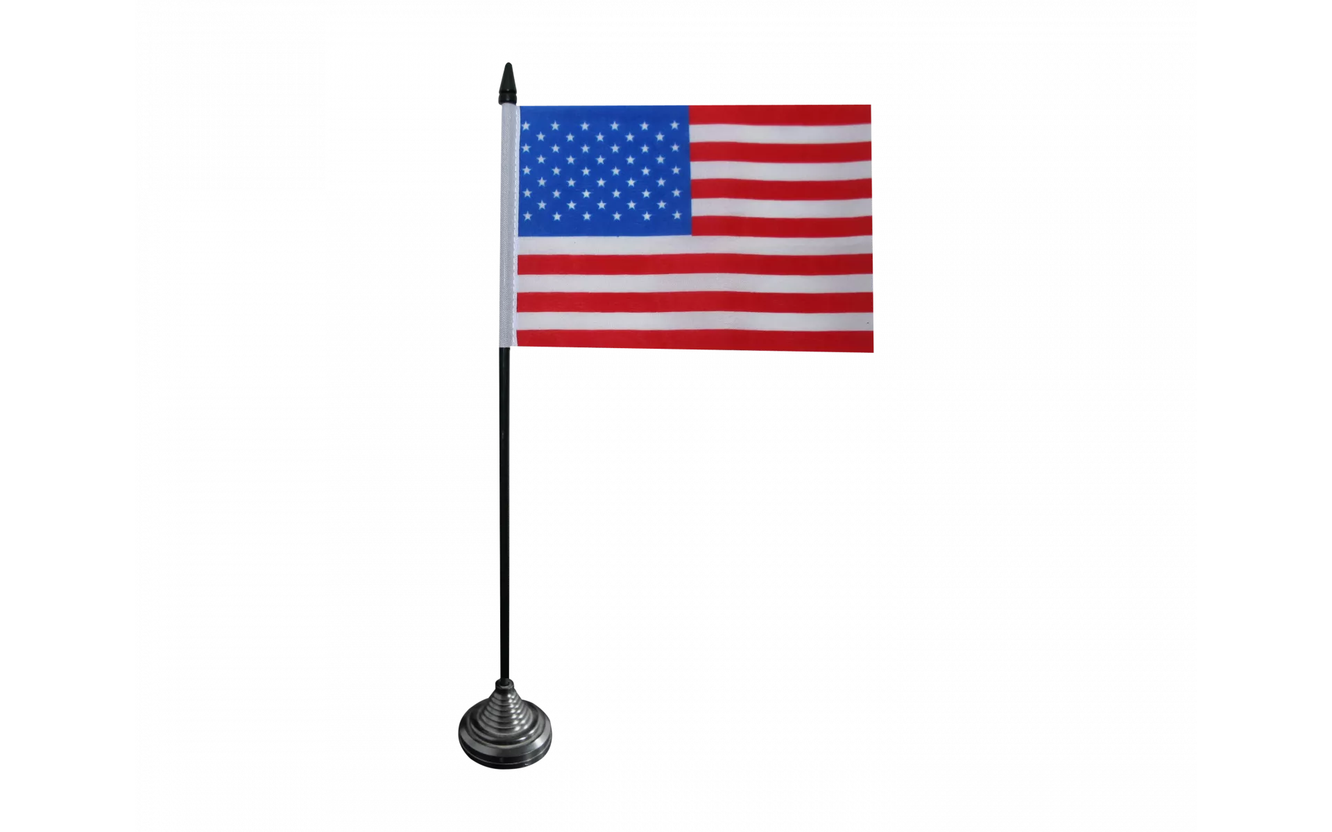 Drapeau De Table USA 15 étoiles - 21x14 Cm Avec Socle Noir - Décoration Bureau